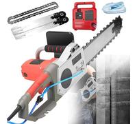 Scie à béton électrique chaîne Lourde Électrique Chaîne Tronçonneuse Murale Portable Métaux Portative pour Granit Porcelaine Bois Béton Pierr(480mm)
