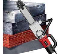 Scie à béton électrique, profondeur de coupe 350 mm/480 mm, tronçonneuse for carrelage, mortaiseuse for murs humides, avec 2 chaînes et 2 guides.(480)