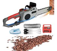 Scie à BéTon éLectrique, Raineuse Murale Portative, Raineuse à ChaîNe Avec SystèMe D'Aspiration Des PoussièRes Par Alimentation En Eau Pour Le Rainurage De Briques, Granit Et Marbre 48cm/18.9in