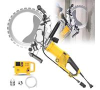 Scie à béton électrique, rainureuse à anneaux, 2200 tr/min, coupe 290 mm, avec refroidissement par eau et lame diamantée, for construction et rénovation, 5000 W(4xblade)