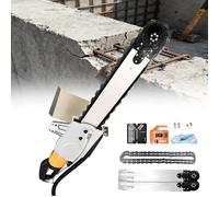 Scie À Béton | Tronçonneuse Électrique À Béton Avec Alimentation En Eau Et Aspiration De Poussière, Double Chaîne/Double Guide-Chaîne, Adaptée Au Béton Armé Cuttingdepth35cm