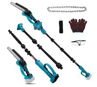 Scie à Branches Sans Fil 2 en 1, Mini Tronçonneuse 8 Pouces Sans Balais Compatible avec Makita 18V, Perche Télescopique Extensible Jusqu'à 4,5m, pour Élagage Coupe de Branches Entretien Jardin
