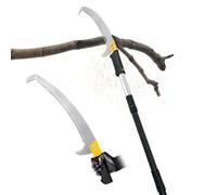 Scie à branches sur perche 3,3 m, scie d’élagage manuelle légère avec manche rallonge en acier inoxydable et lame tranchante, pour couper les branches d’arbres, travaux forestiers, jardin et extérieur