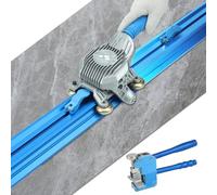 Scie à carrelage manuelle pour dalles de porcelaine, ventouses intégrées pour plus de stabilité, comprend un couteau poussoir et une pince pour couper de grands carreaux