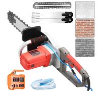 Scie à chaîne à béton électrique, tronçonneuse électrique à béton 3800W, coupe murale à chaîne diamantée électrique 6000tr/min, avec système anti-poussière alimenté par eau, pour le béton,35CM