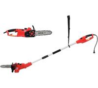 Scie à chaîne électrique 2-en-1, élagueuse sur perche 750 W, 25 cm, 110–170 cm