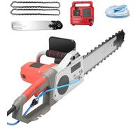 Scie à chaîne électrique diamantée robuste pour béton, coupe-murs professionnelle avec refroidissement à eau, poignée anti-vibration et système de suppression de la poussière pour la découpe 480