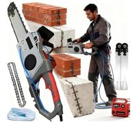 Scie À Chaîne Électrique Pour Béton, 5800/6500 W, Coupe-murs En Béton, 6000 Tr/min, Profondeur De Coupe 35,5/48 Cm, Chaîne Diamantée Haute Performance Pour Béton Armé Et Granit.(48cm,2*blade)