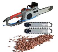 Scie à chaîne électrique pour béton avec 2 chaînes et 2 Guides, Machine de découpe Humide portative pour Granit et béton armé, avec système de dépoussiérage alimenté par Eau Depth48cm