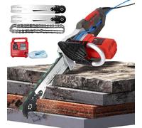 Scie à ChaîNe éLectrique Pour BéTon, Scie à ChaîNe Portative Pour Rainurer Les Murs Avec Alimentation En Eau Et SystèMe D'Aspiration Des PoussièRes Machine De DéCoupe Pour Granit Et Brique 35cm/13.8in