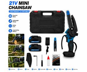 Scie à chaîne électrique sans fil de 6 pouces, outil de coupe de bois de jardin, de débardage et d'élagage, avec lubrificateur, compatible avec la batterie Makita 21V