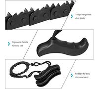 Scie à chaîne pliante Scie à fil d'acier manuelle Tronçonneuse dentelée Lame en acier au manganèse robuste pour le camping en plein air Chasse Outil de survie Longueur de 33,8