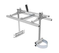 Scie à chaîne réglable en aluminium pour tronçonneuse de 14 à 24 pouces, largeur de coupe max. 60 cm, épaisseur de 1/2 à 13 pouces, gants et sac à outils pour panneaux de bois et bois de construction