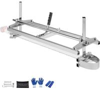 Scie à chaîne transportable - Moulin à scie en acier 5,08-300mm d'épaisseur de coupe - Convient pour les rails de tronçonneuse 355-914mm - Système de guidage de coupe flexible pour les ouvriers du bât
