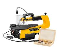 Scie à chantourner à vitesse variable, scie à découper électrique avec table inclinable de 0 à 45°, port d'extraction de poussière, scie à fil alternatif pour le travail du bois(Multifuntion)