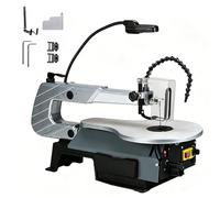 Scie à chantourner de bureau de 16", machine de découpe de bois multifonctionnelle, table en fonte d'aluminium inclinable de 0 à 45° avec lumière LED, faible bruit pour le travail du bois, les loisirs