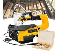 Scie À Chantourner Électrique Professionnelle 16"|Vitesse Variable 550-1650 Coups/Min,Table En Aluminium À 45°,Soufflage Automatique La Poussière,Changement Lame Sans Outil Multi-FunctionModel