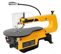 Scie à chantourner électrique, scie sauteuse électrique pour le travail du bois, coupe profonde de 55 mm, scie à chantourner à vitesse variable avec réglage de 0 à 45 ° et éclairage