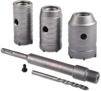 Scie à Cloche Trépan, Ø30mm, 40mm, 50mm Set de Scies Cloches , Trépan Béton 350 mm SDS Plus Tige d'Extension（poignée ronde）