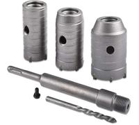 Scie à Cloche Trépan Ø30mm 40mm 50mm Set de Scies Cloches Trépan Béton 350 mm SDS Plus Tige d'Extension（poignée ronde）