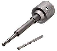 Scie à Cloche Trépan Couronne Carotteuse à Sec SDS Plus diamètre 55 mm complet pour marteau perforateur SDS Plus 120 mm