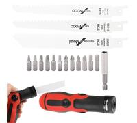 Scie à dos manuelle - Petite scie à chantourner portative - Adaptateur de avec embout et scie - Kit compact ergonomique pour cutter multi-usages - Tube en bois de métal PVC - Cutter