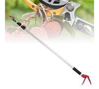 Scie à élaguer， Cueilleur de fruits à tête rotative, ébrancheur à perche avec manche extensible en aluminium léger for coupe-branches d'arbres 4 m(4m)