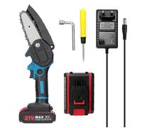 Scie à Élaguer Électrique - SHIPENOPHY - 4 Pouces - 21V - 2 Batteries - Noir/Verte