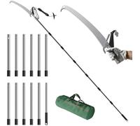 Scie a elaguer telescopique 2 en 1 FLORA GUARD avec coupe-branches - Lame SK5 - Systeme a 4 poulies - Portee 5 m - Pour jardin et