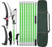 Scie à Élaguer Télescopique,Scie à Élaguer Télescopique avec Manche Télescopique de 9 m,coupe-branches manuelles, outils de jardin Pour Élagage Palmiers Arbustes