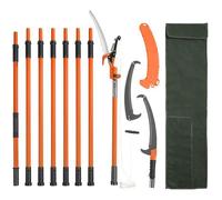 Scie à Élaguer Télescopique - VEVOR - Scie à Élaguer sur Perche Extensible en Fibre de Verre 2,24-8,24 m Ciseaux