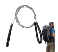 Scie à fil d'acier inoxydable - Outil de survie avec extraction du cuir | Scie de sauvetage rotative à 360° | Sac à dos ergonomique pour camping en plein air