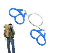 Scie à fil en acier inoxydable haute résistance avec poignée, corde de survie, tronçonneuse portable pour activités de plein air et camping, parfaite pour la survie, 65 cm