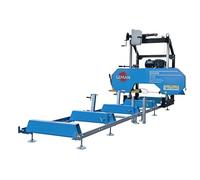 Leman Machine - Scie à grume thermique SAG660 - 660 mm, 15 CV, banc 2000 mm + rallonge 2000 mm