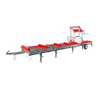 Scie à grumes sur remorque - Moteur électrique 7,5 kW 400 V - Longueur de coupe 4794 mm - Capacité diamètre ø800 mm Torros HBZ790ETL