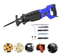 Scie à guichet électrique 900W Outil électrique de jardin Scie d'élagage Changement de lame gratuit Vitesse variable pour métal Plastique Coupe de bois avec 5 lames