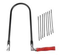 Scie à main en forme de U de 260 mm avec 8 lames en acier remplaçables pour bois, plastique et métal pour sculpter avec rotation de la lame réglable à 360 degrés et poignée en bois confortable