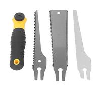 Scie à Main Multifonction, Lame Remplaçable Double Tranchant, Outil de Menuiserie - Lame en Acier Manganèse, Poignée Ergonomique, Découpe Précise Bois et Plastique