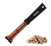 Scie à main pliable | Scie à bois ergonomique et robuste, poignée en bois, outils à main à dents dures, équipement de camping pour le travail du bois, la coupe, l'élagage