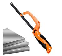 Scie à métaux compacte - Scie à métaux en aluminium de 28 cm - Scie à métaux réglable à haute tension pour couper et travailler le bois