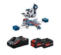 Scie à onglet Ø 254 mm GCM 18V-254 D + 2 Batteries EXPERT 8 Ah + 1 Chargeur EXAL18V-160 BOSCH