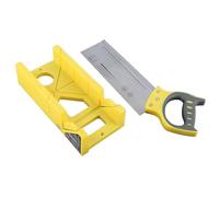 Scie à onglet manuelle avec boîte, outil de coupe à angle de 45 degrés | Outil de coupe d'angle Scie à bois manuelle efficace | Scie à bois multi-usages, outils d