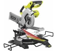 RYOBI Scie à Onglets Radiale 18V ONE+ Ø216 mm R18MS216-0 (Sans batterie) | Lame 48 dents, guidage laser, table surfacée en aluminium, coupes d'onglet et d'inclinaison, plinthes, parquets, moulures