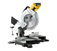 Scie à onglets de 210 mm avec guide laser compatible avec batterie DeWalt 20 V (sans batterie), scie à onglets coulissante biseautée, coupe multi-matériaux métal, bois, plastique et plus encore, scie