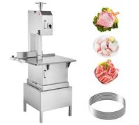 VEVOR Scie à Os de Boucher Électrique Commerciale Scie à Ruban pour Os 2200 W 1500 kg/h Scie Électrique pour Viande et Os Congelés Table 620x520 mm Épaisseur de 4-220 mm pour Supermarché Restaurant