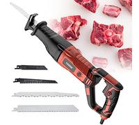 Scie à Os de Boucher Electrique, 1050W Scie à Os de Viande, Scie Sabre Boucher avec Lames de Scie Remplaçables pour le Supermarché/Restaurant (Color:red,Size:1050W)