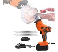 Scie à Os de Boucher Electrique Commercial Domicile, Scie Sabre Portative Professional Scie Alternative Sans Fil pour Le Supermarché/Le Restaurant pour Couper les Os et Viande Congelée (Size : 1 Batt