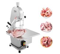 VEVOR Scie à os de boucher électrique commerciale, scie à ruban pour os 1800 W, scie pour viande et os congelés avec 5 lames, table 515 x 490 mm, épaisseur de max 180 mm pour supermarché, restaurant