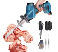 Scie à os portative, scie de boucher électrique pour maison commerciale, alimentée par batterie, machine de scie à os multifonctionnelle pour viande de porc congelée, côtes de poisson 2-Battery