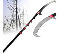 Scie à perche télescopique, scie à branches hautes à perche télescopique, scie d'élagage télescopique, scies d'élagage pour arbres et arbustes, facile à installer, à couper et à utiliser, 5,4 m (7,2